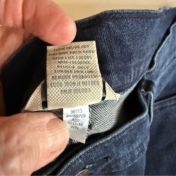 NWOT Duluth Trading Co Denim Capri Straight Leg Dark Wash Stretch Women’s Sz 16W - Picture 9 of 10